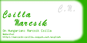 csilla marcsik business card